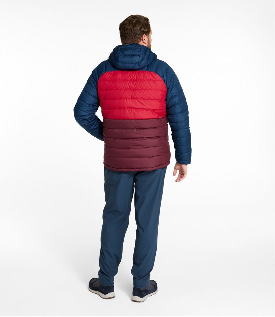 Men's Bean's Down Hooded Jacket, Colorblock - Image 10