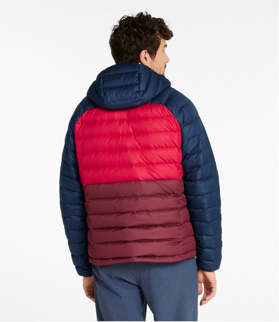 Men's Bean's Down Hooded Jacket, Colorblock - Image 3