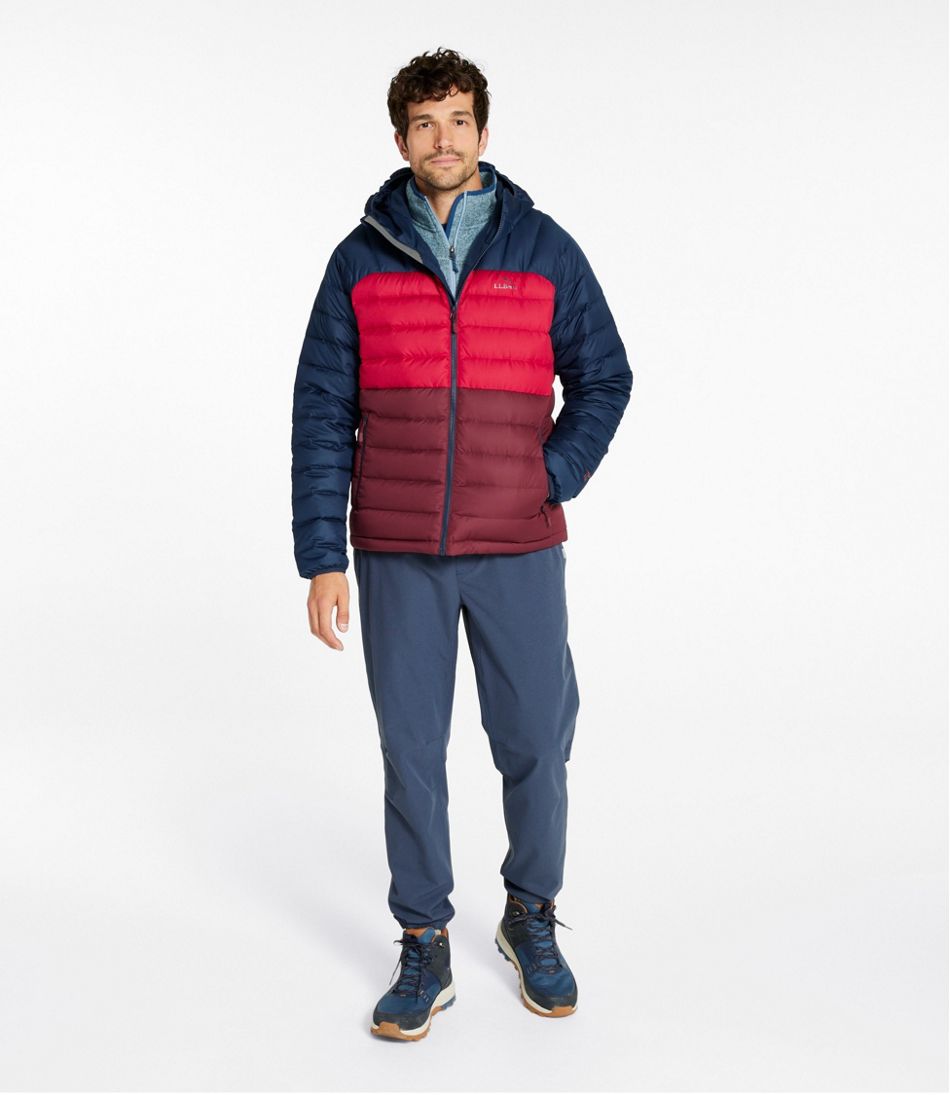 Men's Bean's Down Hooded Jacket, Colorblock - Image 4