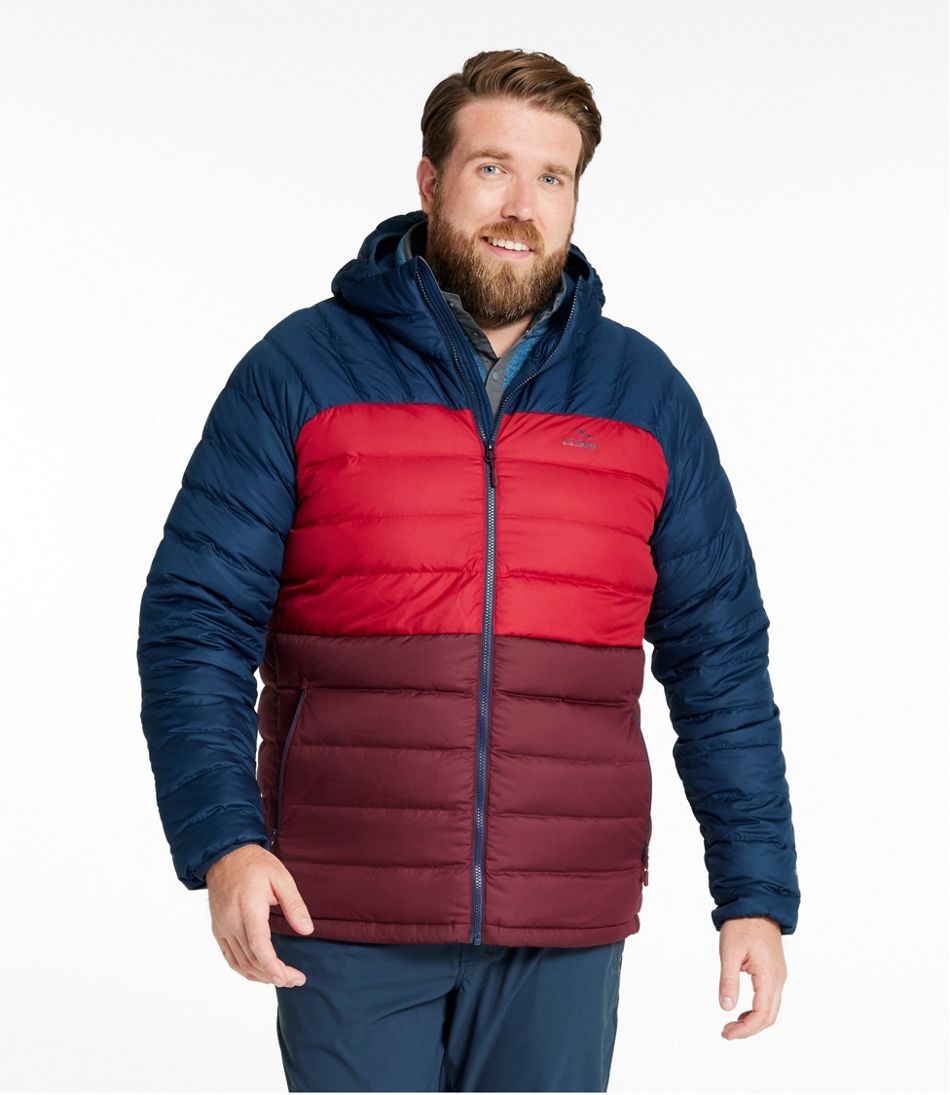 Men's Bean's Down Hooded Jacket, Colorblock - Image 7
