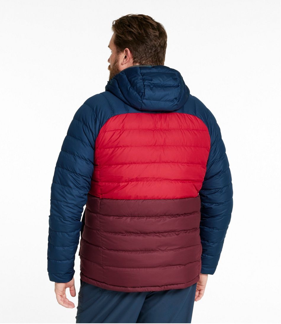 Men's Bean's Down Hooded Jacket, Colorblock - Image 8
