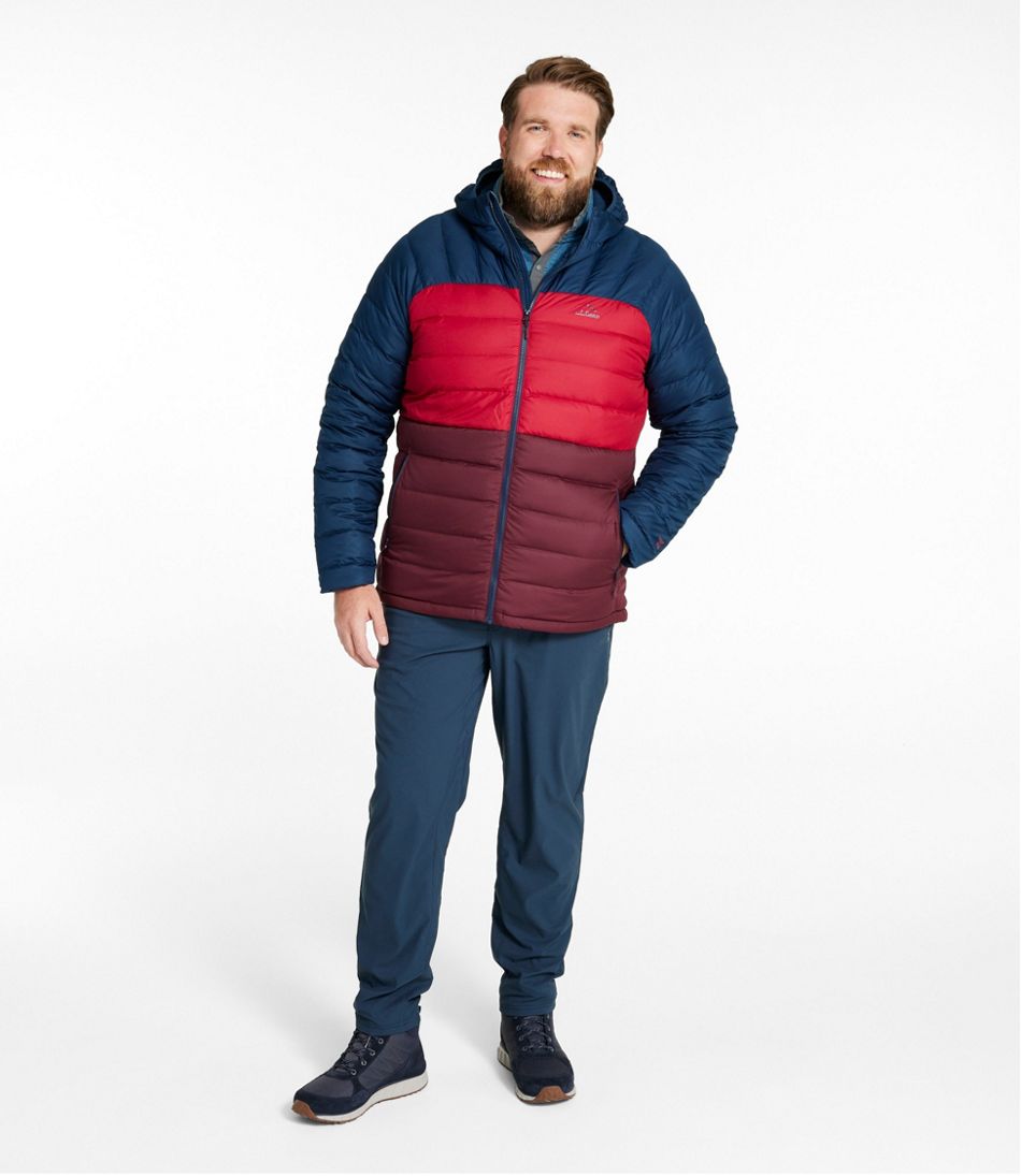 Men's Bean's Down Hooded Jacket, Colorblock - Image 9