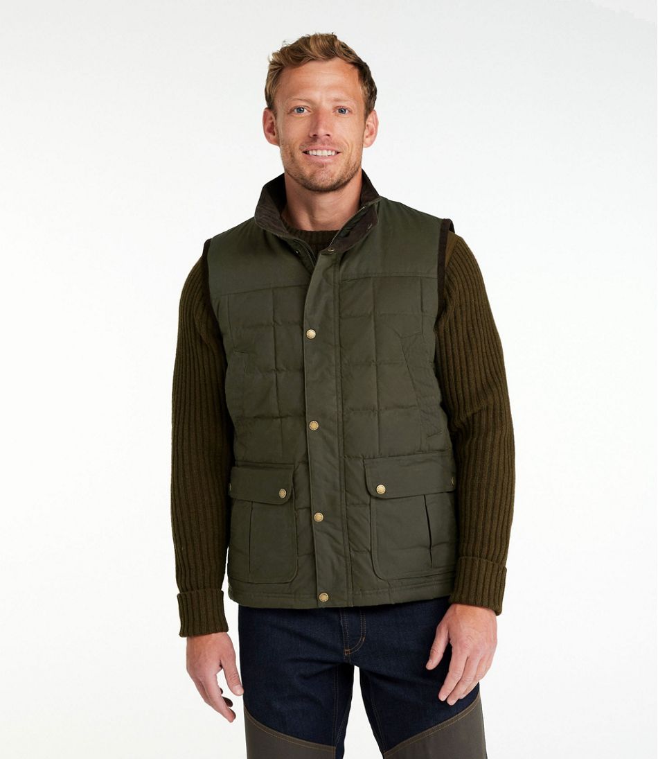 Men's L.L.Bean Upcountry Waxed Cotton Down Vest - Image 2