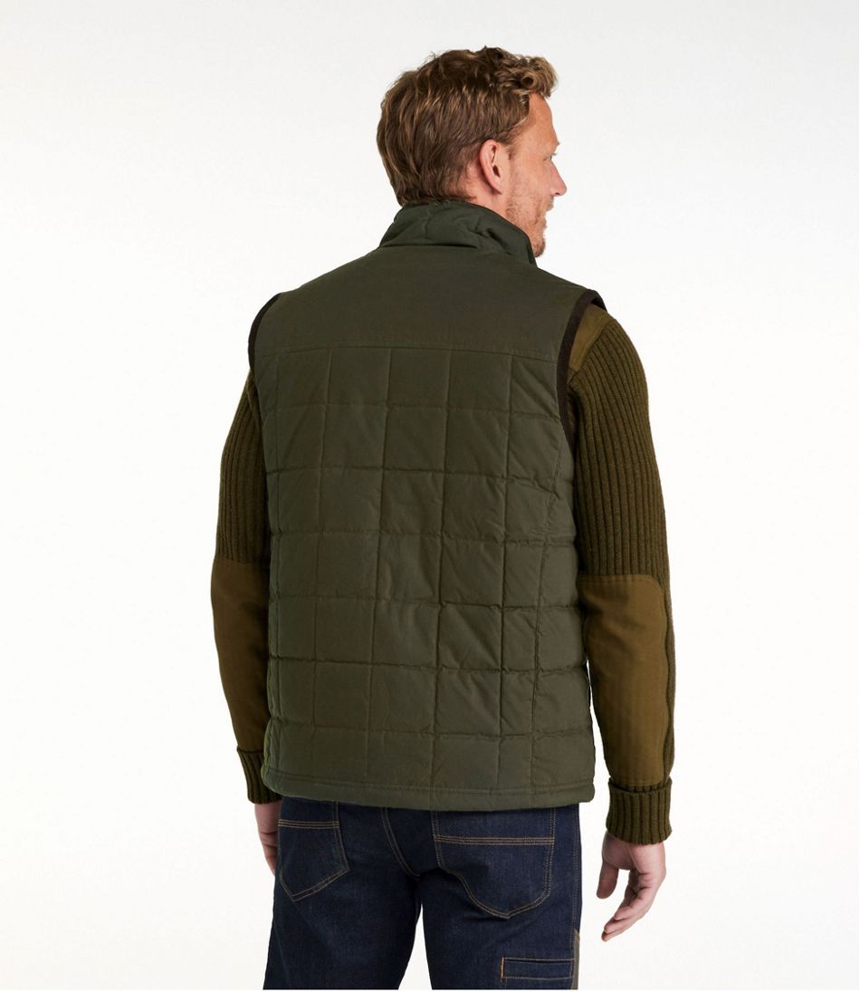 Men's L.L.Bean Upcountry Waxed Cotton Down Vest - Image 3