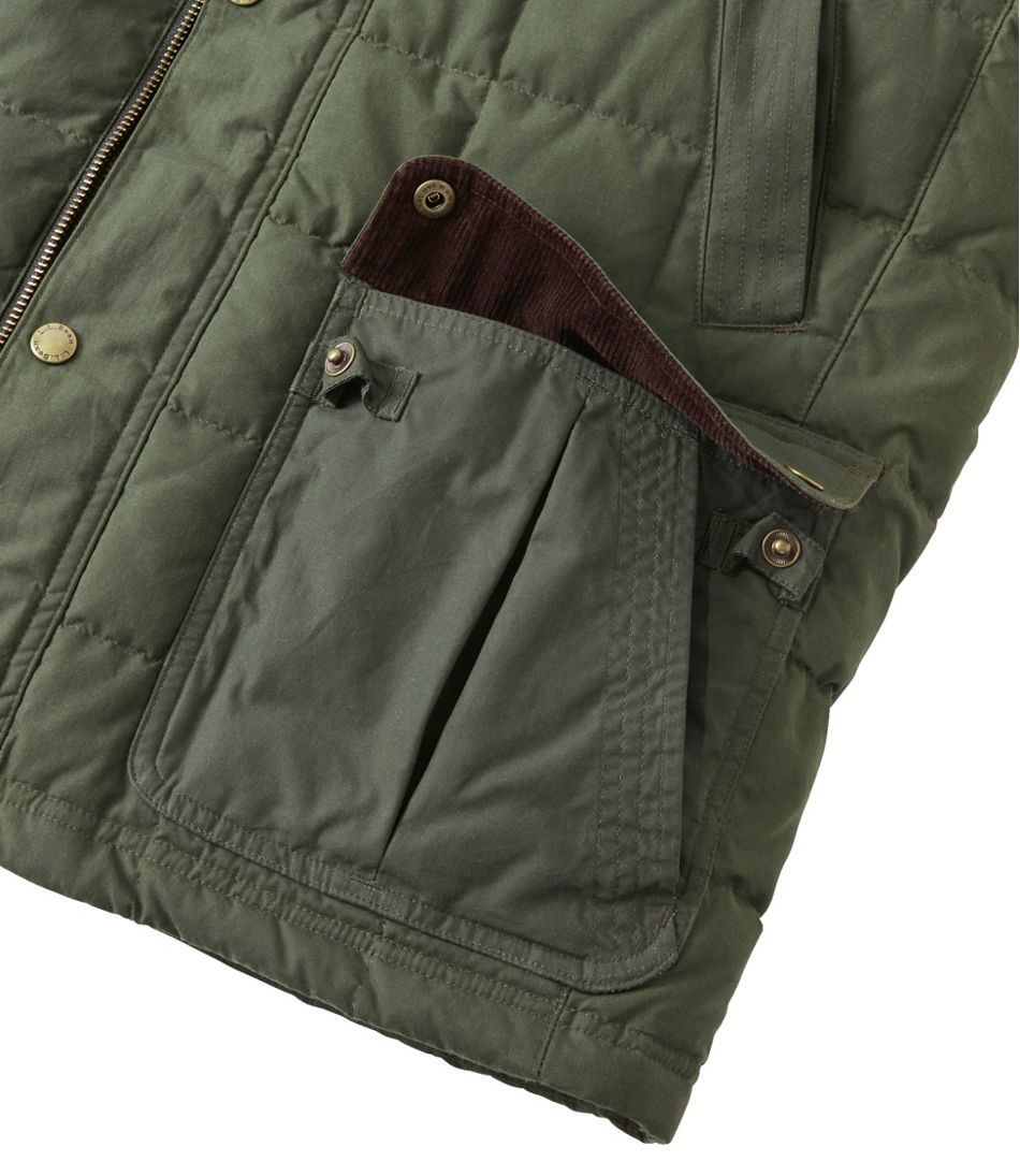 Men's L.L.Bean Upcountry Waxed Cotton Down Vest - Image 5