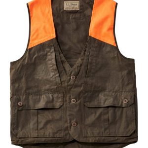 Men's Double L Waxed-Cotton Upland Vest, Hunter Orange