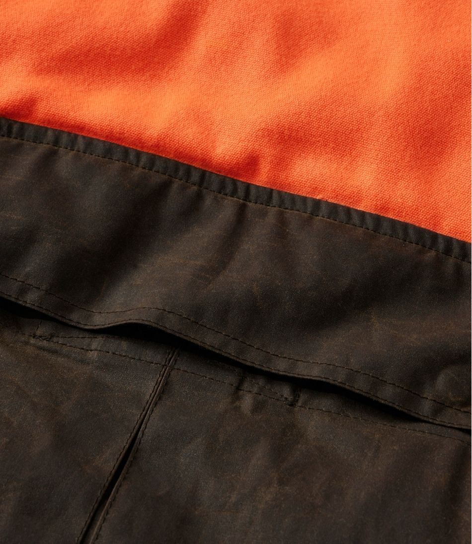 Men's Double L Waxed-Cotton Upland Vest, Hunter Orange - Image 5