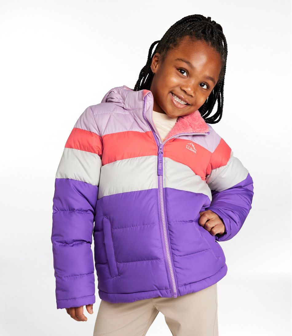 Kids' Bean's Down Jacket, Colorblock - Image 2