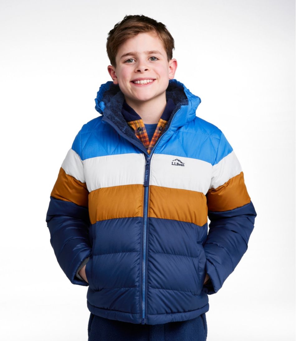 Kids' Bean's Down Jacket, Colorblock - Image 3