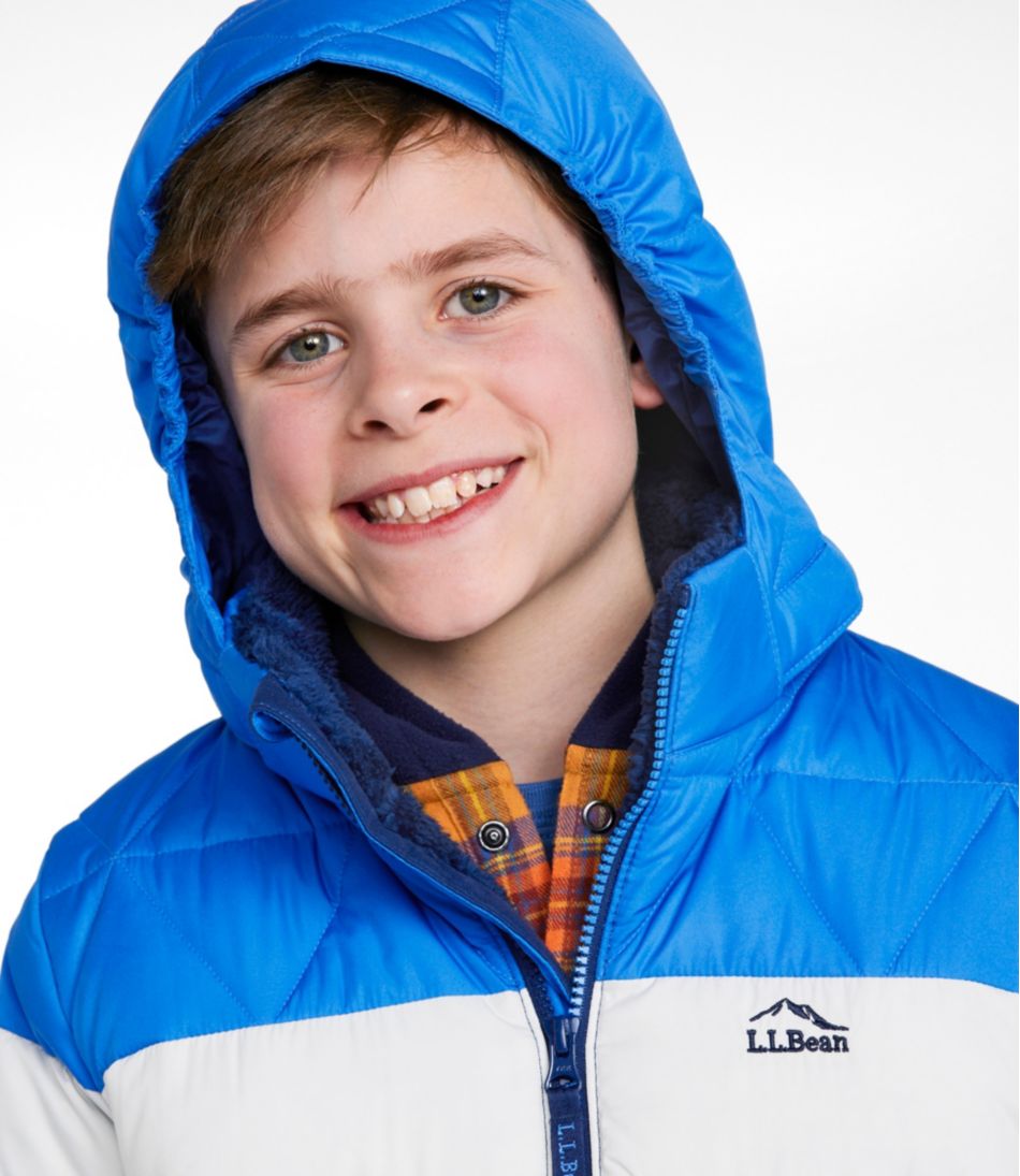 Kids' Bean's Down Jacket, Colorblock - Image 4
