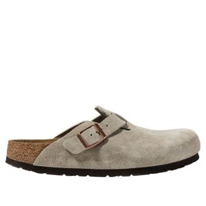 Women's Birkenstock Boston Clogs, Suede Soft Footbed