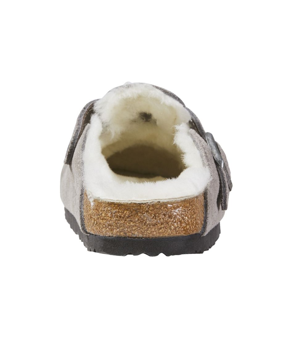 Women's Birkenstock Boston Clogs, Suede Shearling - Image 3