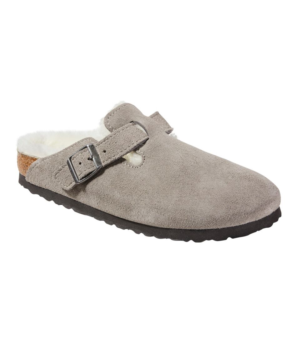 Women's Birkenstock Boston Clogs, Suede Shearling - Image 6