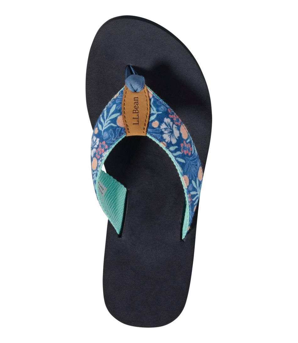 Women's Maine Isle Flip-Flops, Woven Print - Image 4