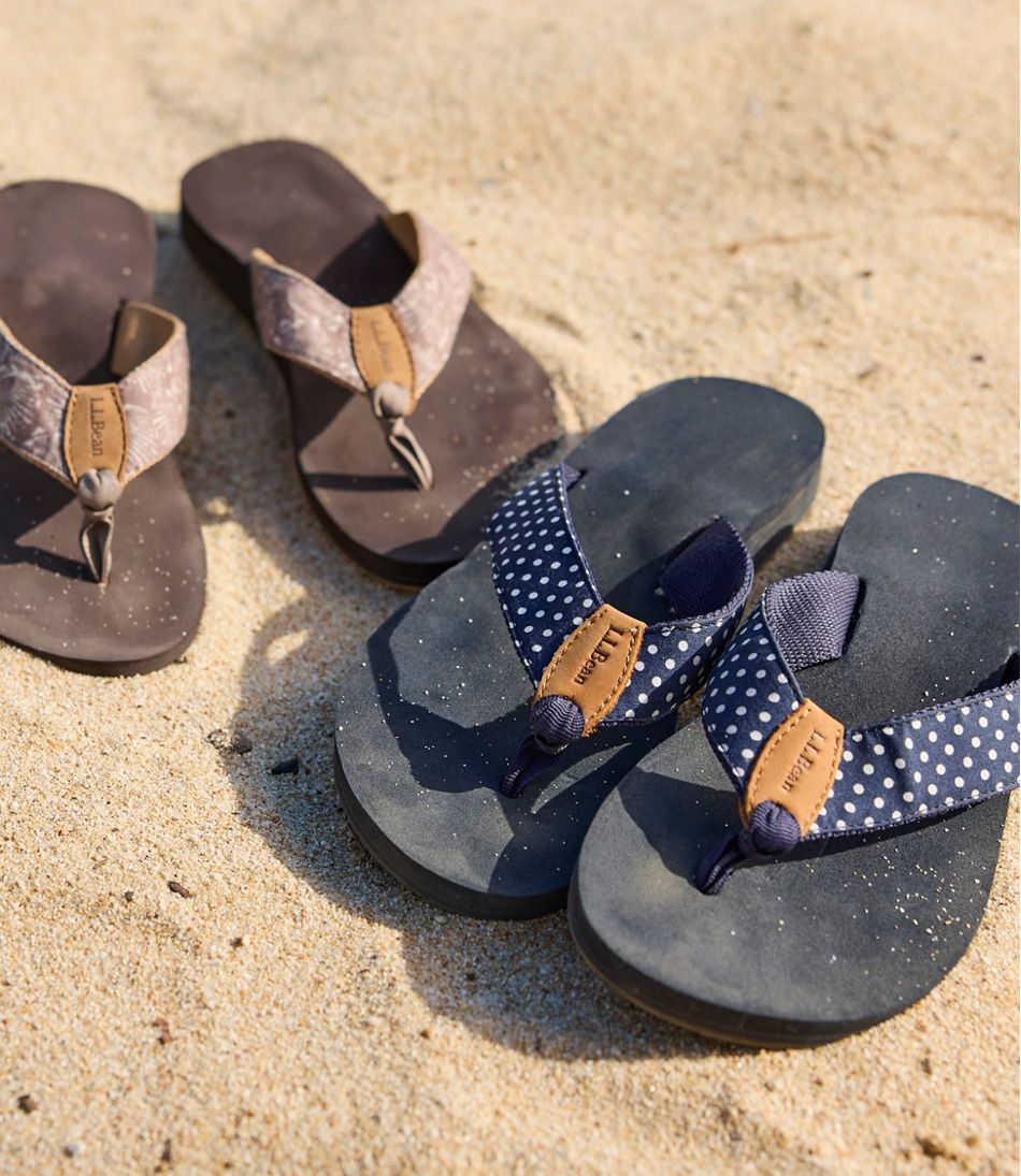 Women's Maine Isle Flip-Flops, Woven Print - Image 7
