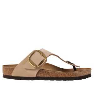 Women's Birkenstock Big Buckle Gizeh Sandals, Nubuck