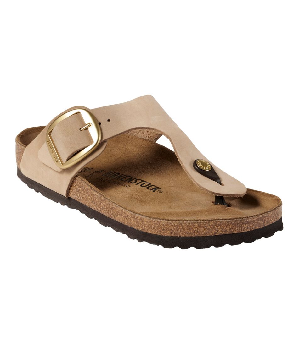 Women's Birkenstock Big Buckle Gizeh Sandals, Nubuck - Image 5