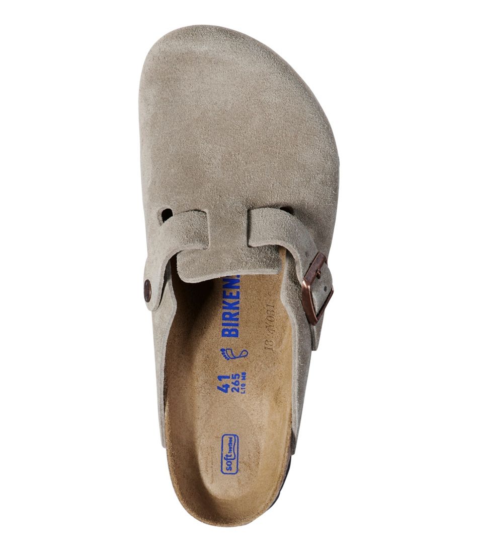 Men's Birkenstock Soft Footbed Boston Clogs, Suede - Image 4