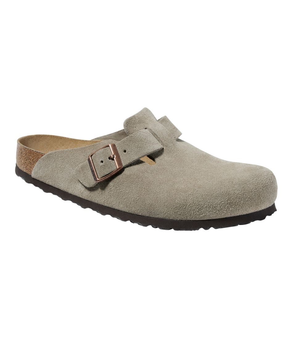 Men's Birkenstock Soft Footbed Boston Clogs, Suede - Image 6