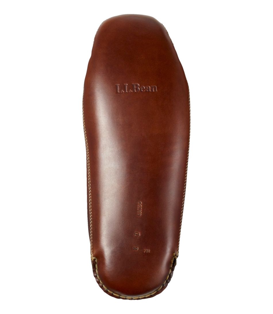 Men's Leather Double-Sole Slippers, Shearling-Lined - Image 5