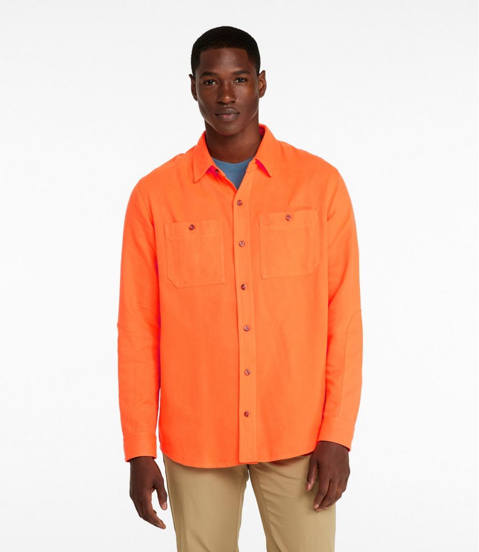 Men's Double L Field Shirt, Hunter Orange - Image 2