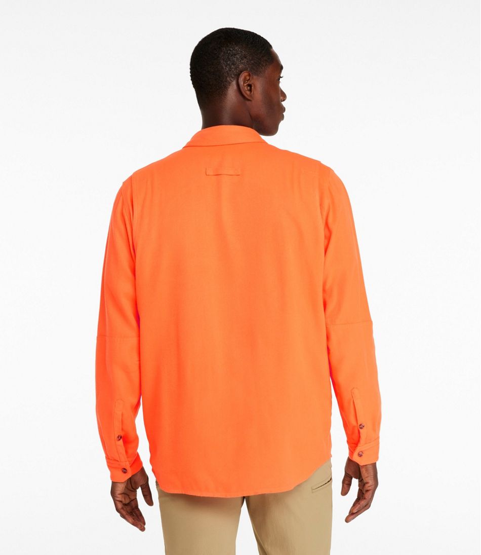 Men's Double L Field Shirt, Hunter Orange - Image 3