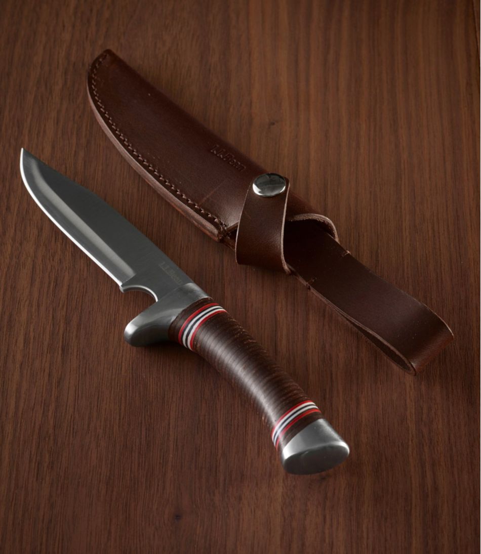 L.L.Bean Stacked Leather Hunting Knife - Image 3