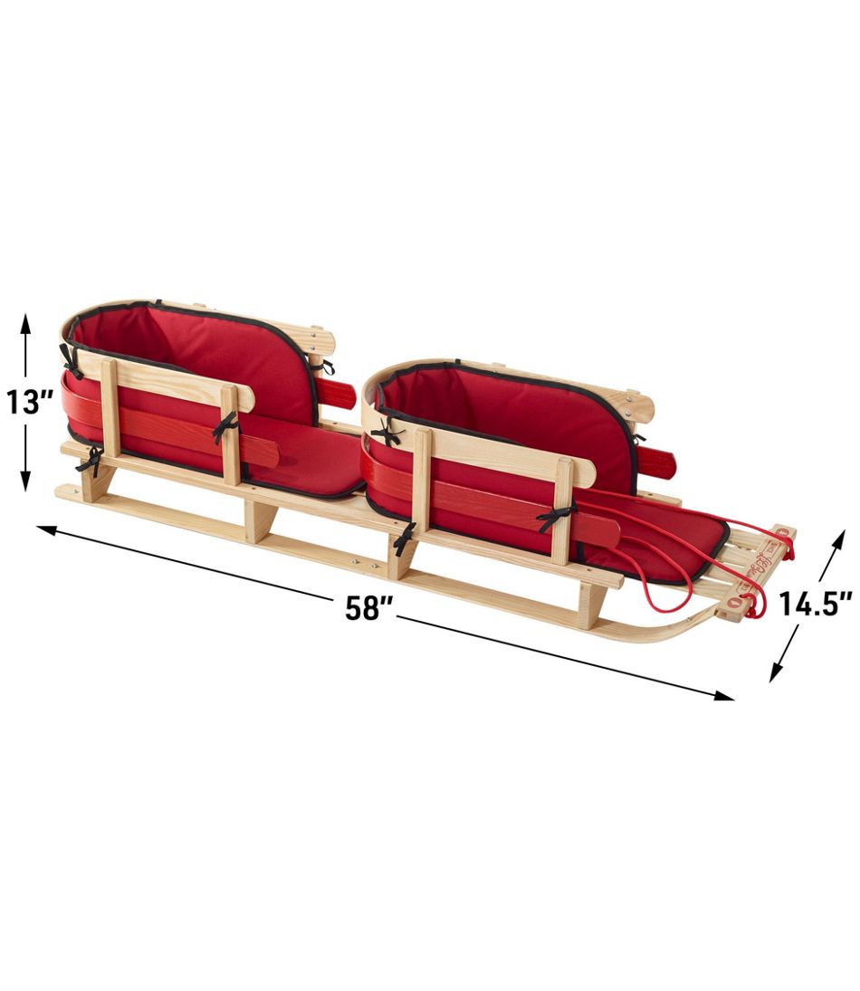 Kids' Pull Sled and Cushion Set, Tandem - Image 2