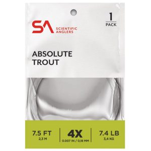 Scientific Anglers Absolute Trout Leader, 7.5'