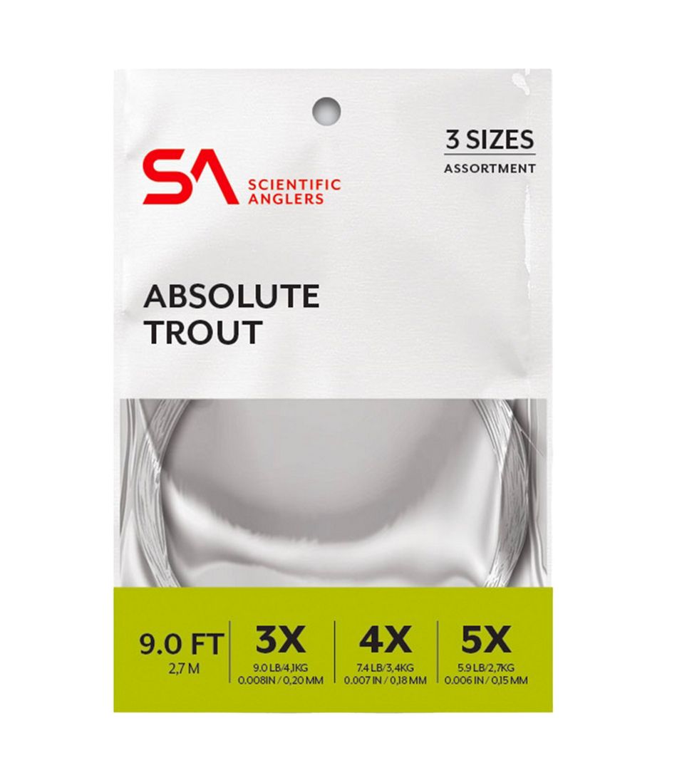 Scientific Anglers Absolute Trout Leader Assortment, 9'