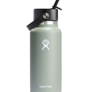 Hydro Flask Wide Mouth Water Bottle with Flex Straw Cap, 32 oz.