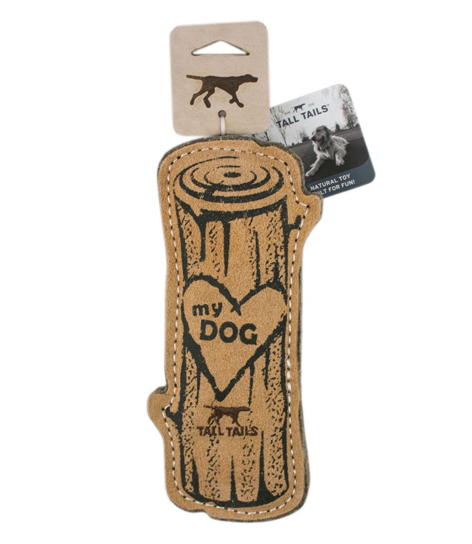 Natural Leather & Wool Love My Dog Log Dog Toy - Image 2