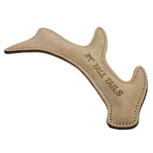 Natural Leather Antler Dog Toy