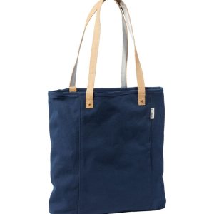 Leather-Handle Essential Tote Bag