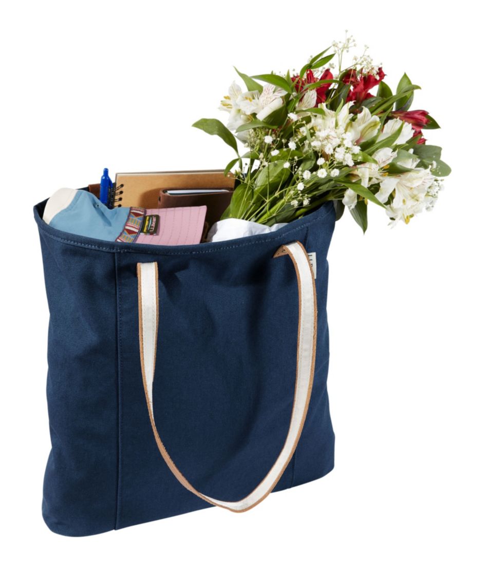 Leather-Handle Essential Tote Bag - Image 3
