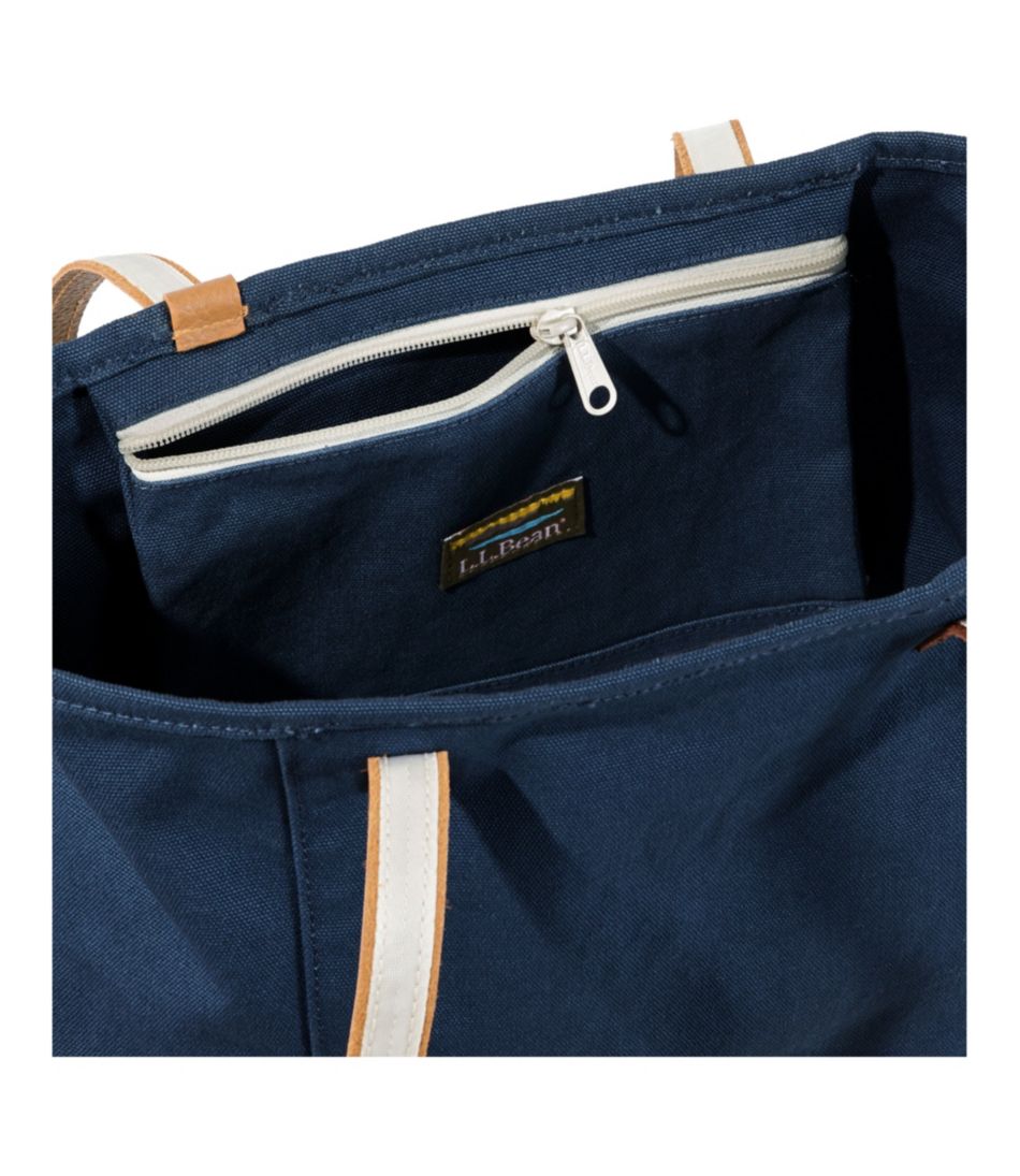 Leather-Handle Essential Tote Bag - Image 4