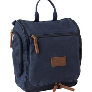 Waxed-Canvas Personal Organizer Toiletry Bag, Medium
