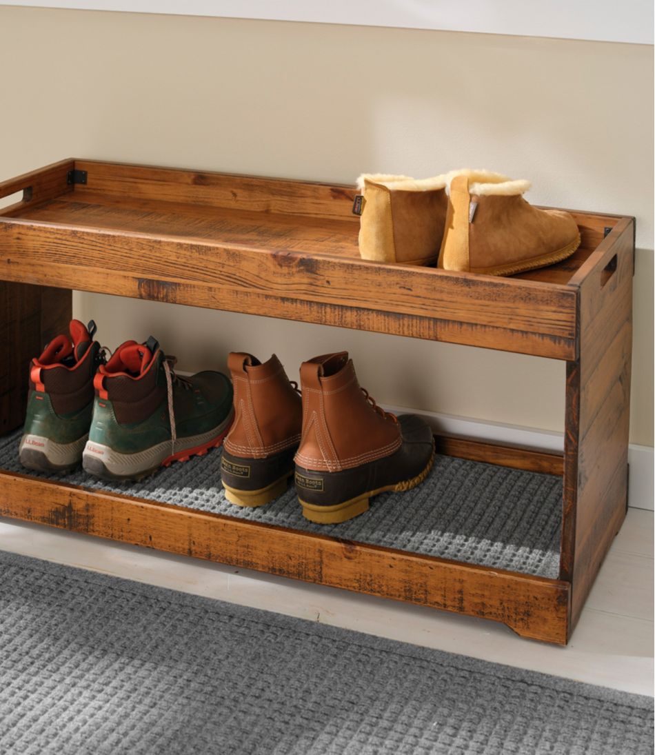 Rustic Wooden Two Tier Boot Tray - Image 2