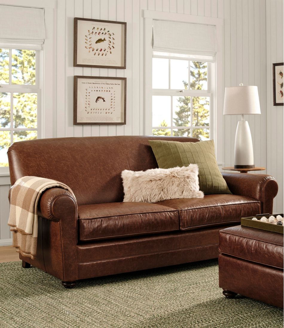 Bean's Leather Lodge Sofa - Image 2