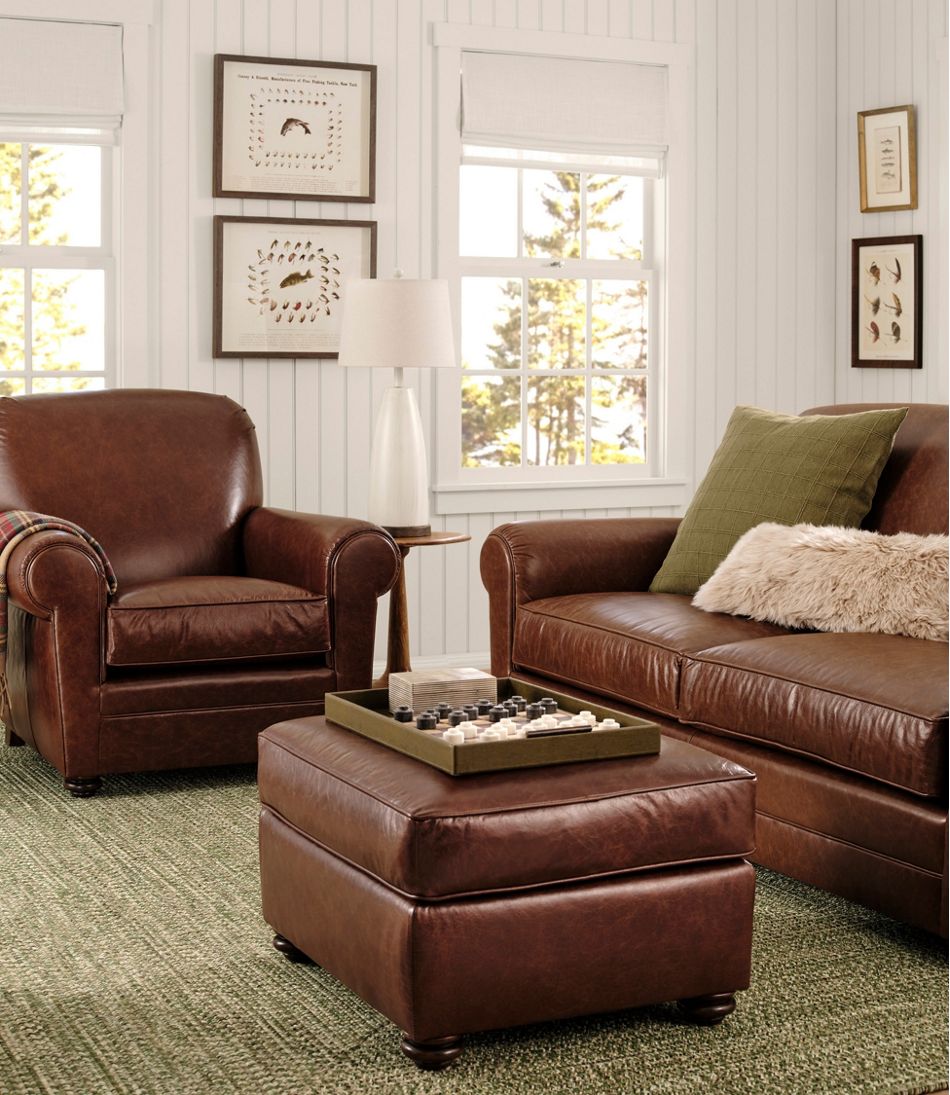 Bean's Leather Lodge Sofa - Image 3
