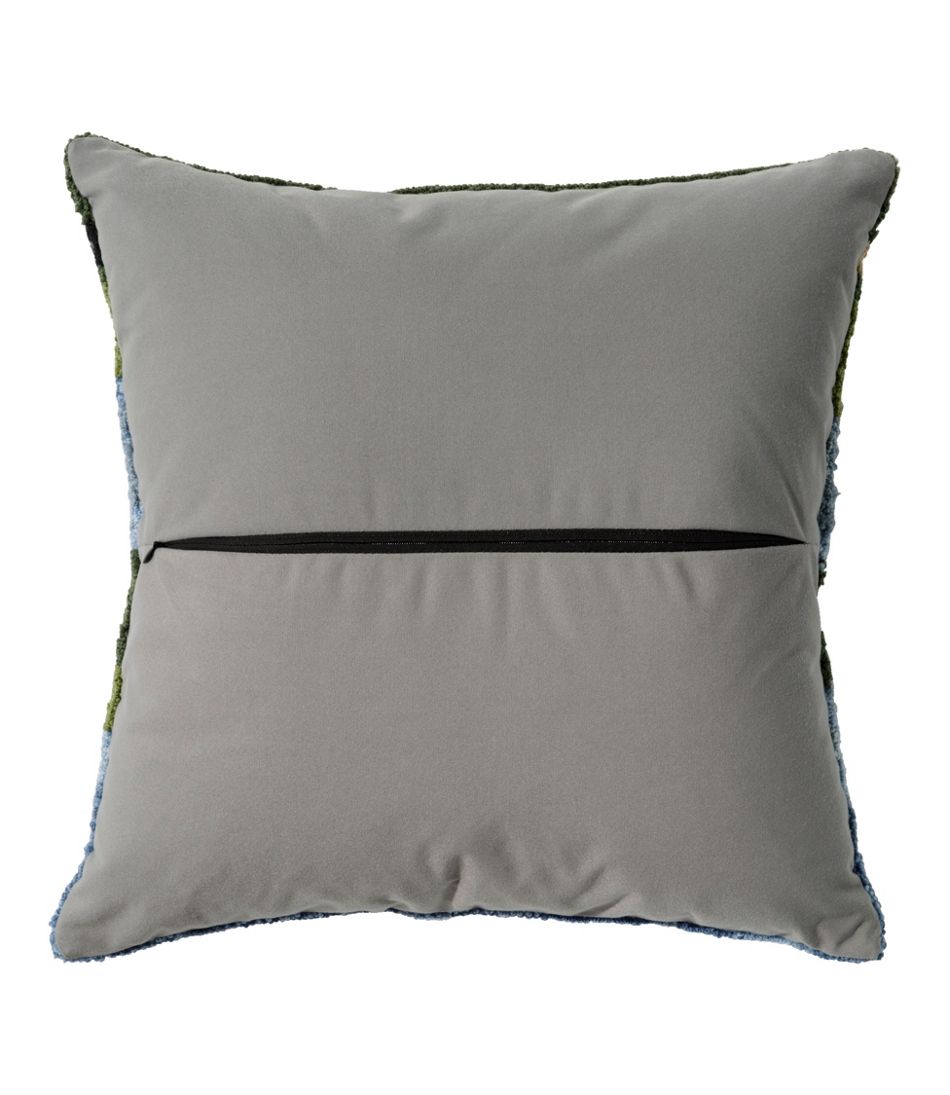 Indoor/Outdoor Hooked Pillow, Mountain Dogs - Image 3