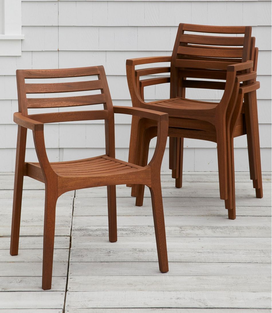 Eucalyptus Stacking Chairs, Set of Four - Image 2
