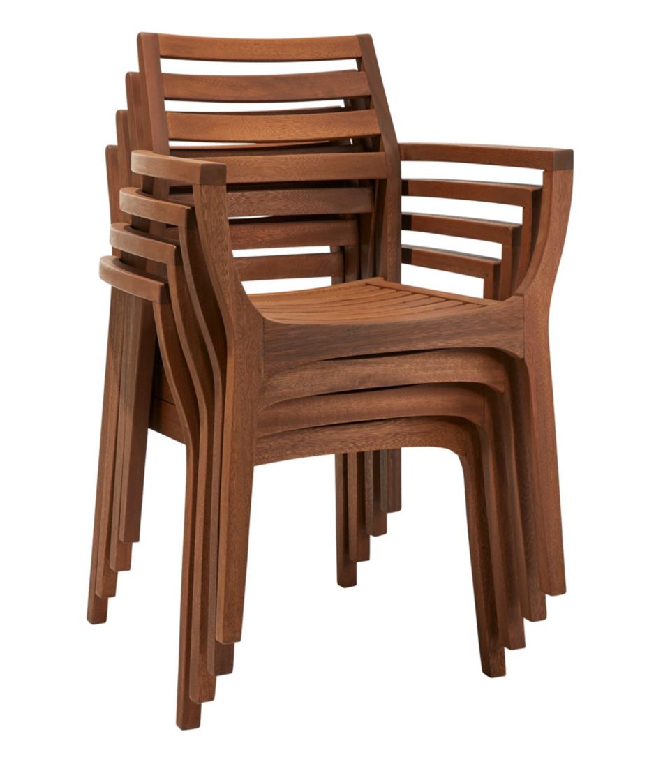 Eucalyptus Stacking Chairs, Set of Four - Image 3