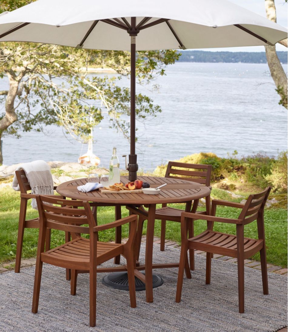 Eucalyptus Stacking Chairs, Set of Four - Image 4