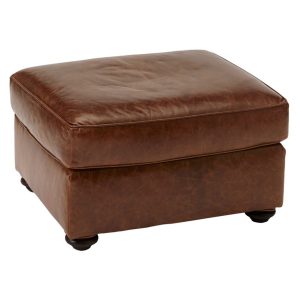 Bean's Leather Lodge Ottoman