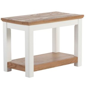 Painted Farmhouse Bench, Wood Top
