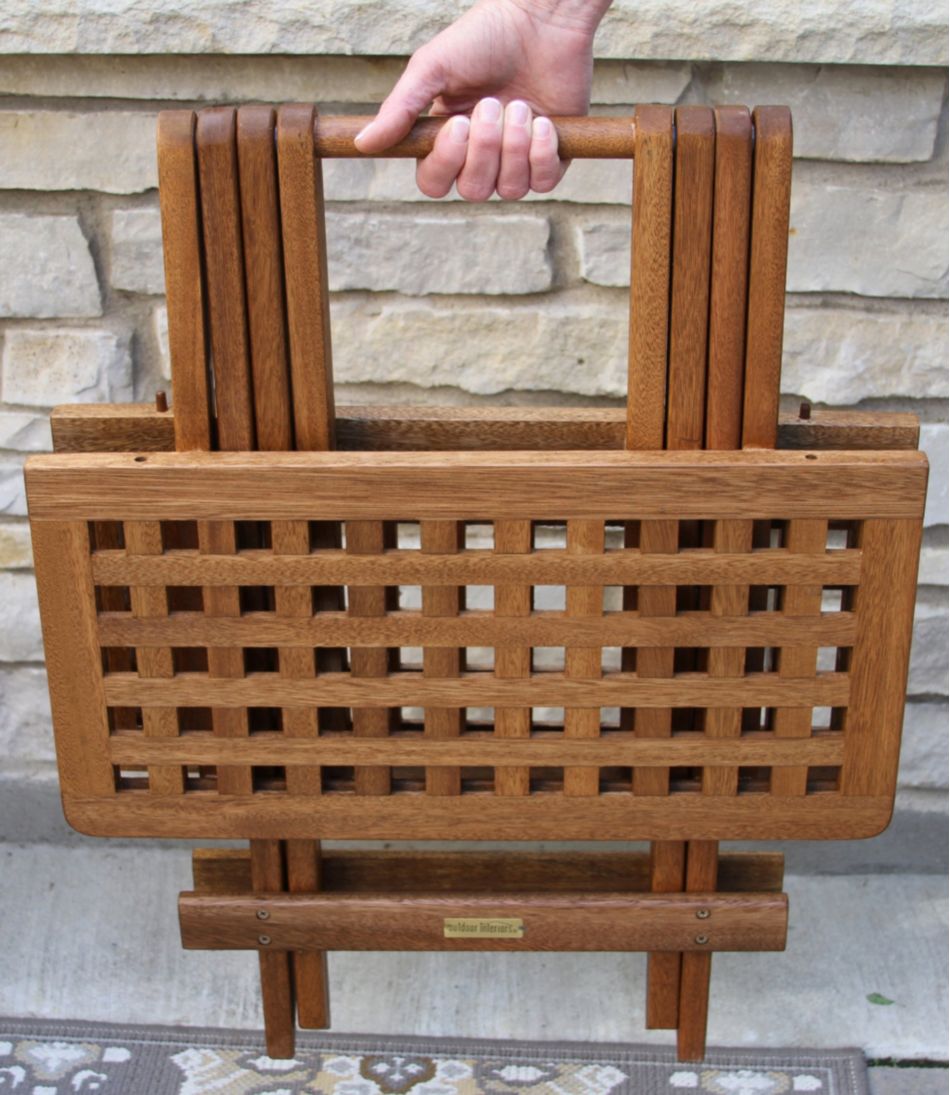 Eucalyptus Folding Side Table - Image 3