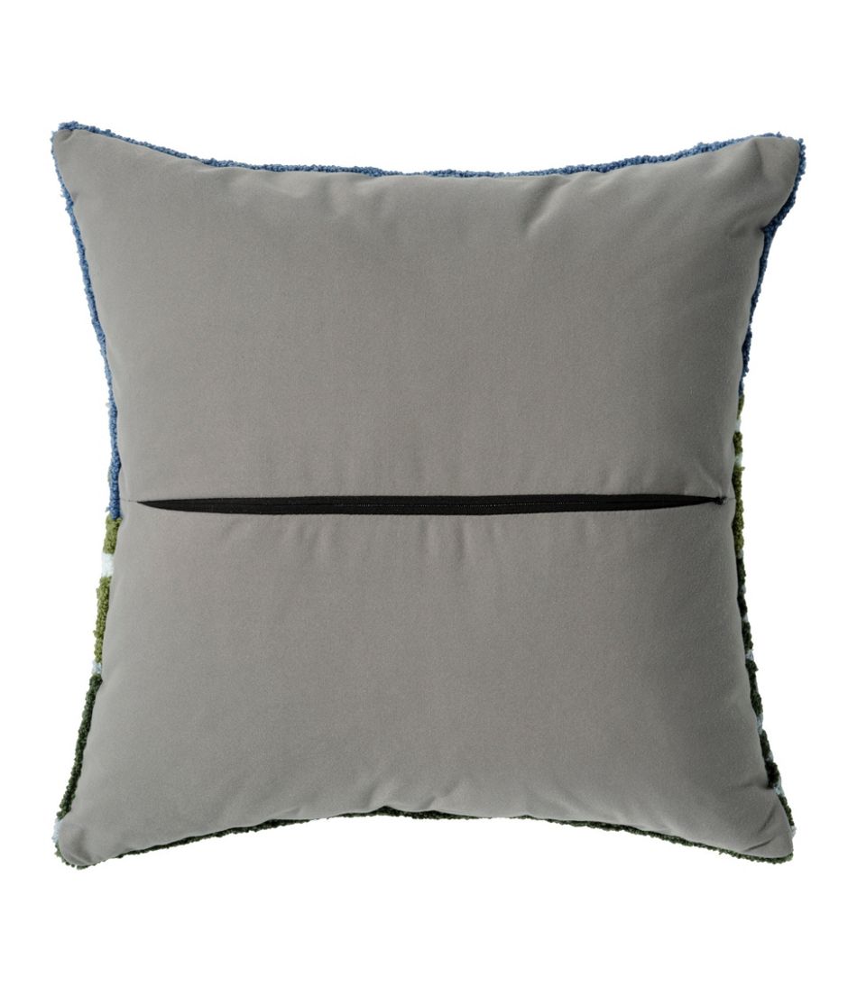 Indoor/Outdoor Hooked Pillow, Frosted Trees - Image 3