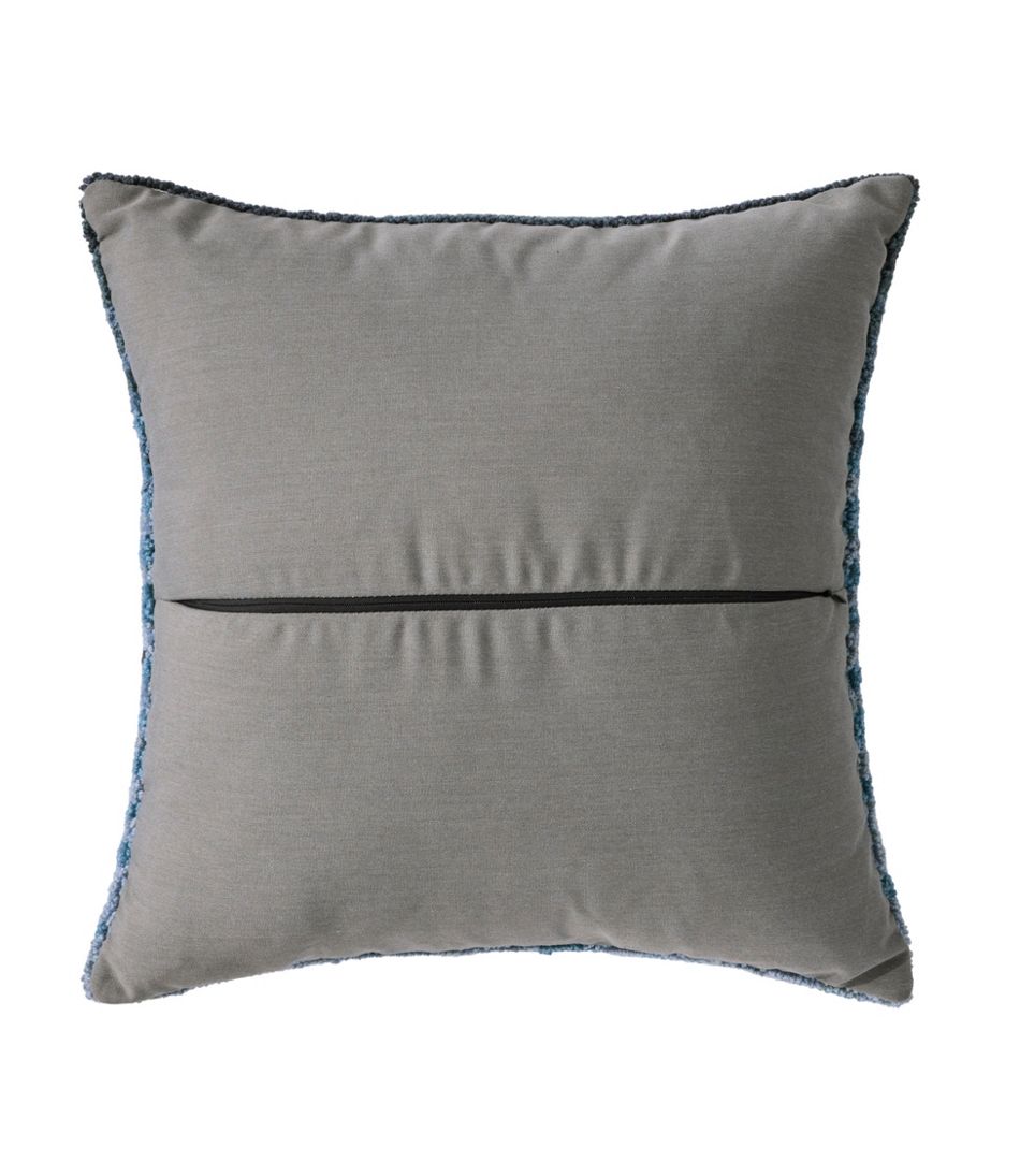 Indoor/Outdoor Hooked Pillow, 18x18 Whale - Image 2