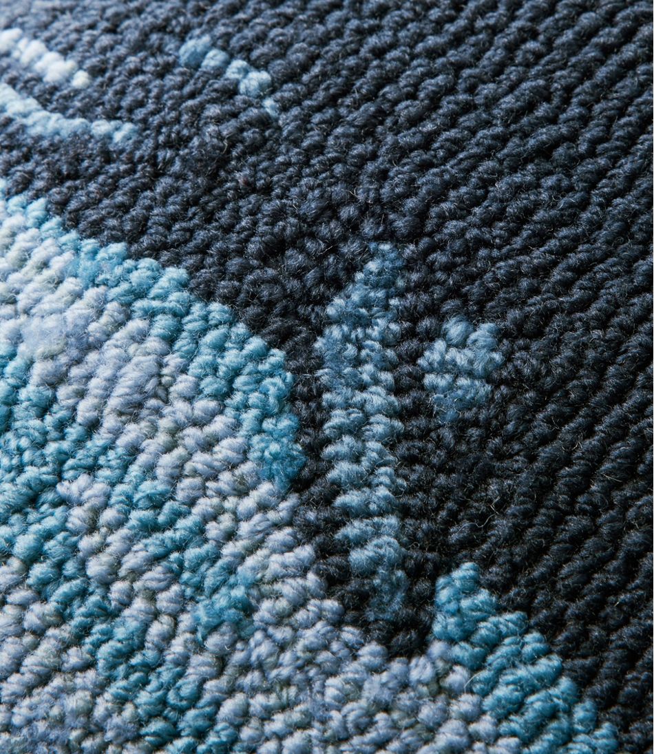 Indoor/Outdoor Hooked Pillow, 18x18 Whale - Image 3
